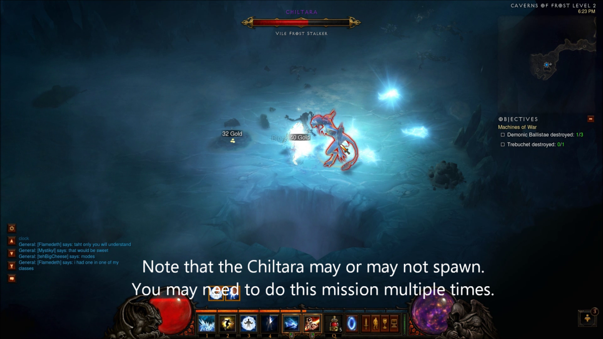 The monster Chiltara, which drops the Gibbering Gemstone, can be found on the second floor of the Cavern of Frost.