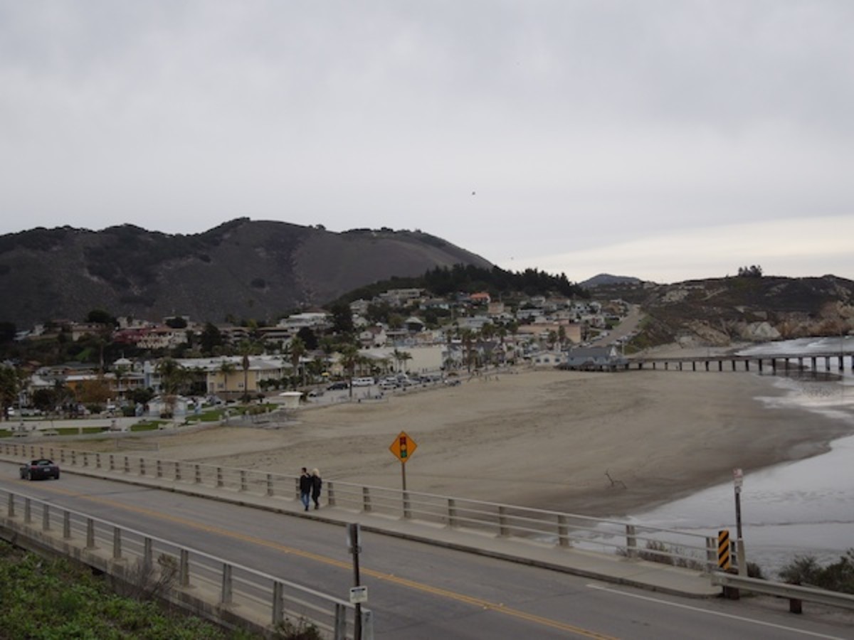 View of Avila Beach and Town from San Luis Bay Inn Parking Lot, December, 2012