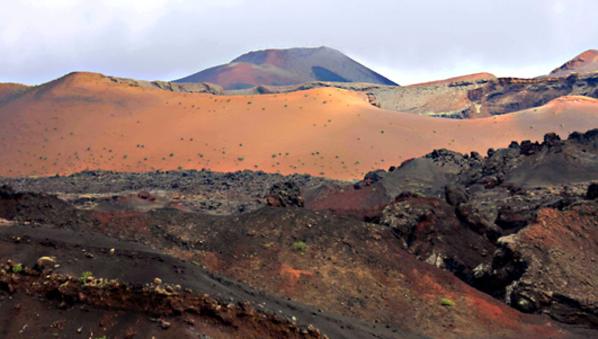 The colourful landscape of the volcanoes