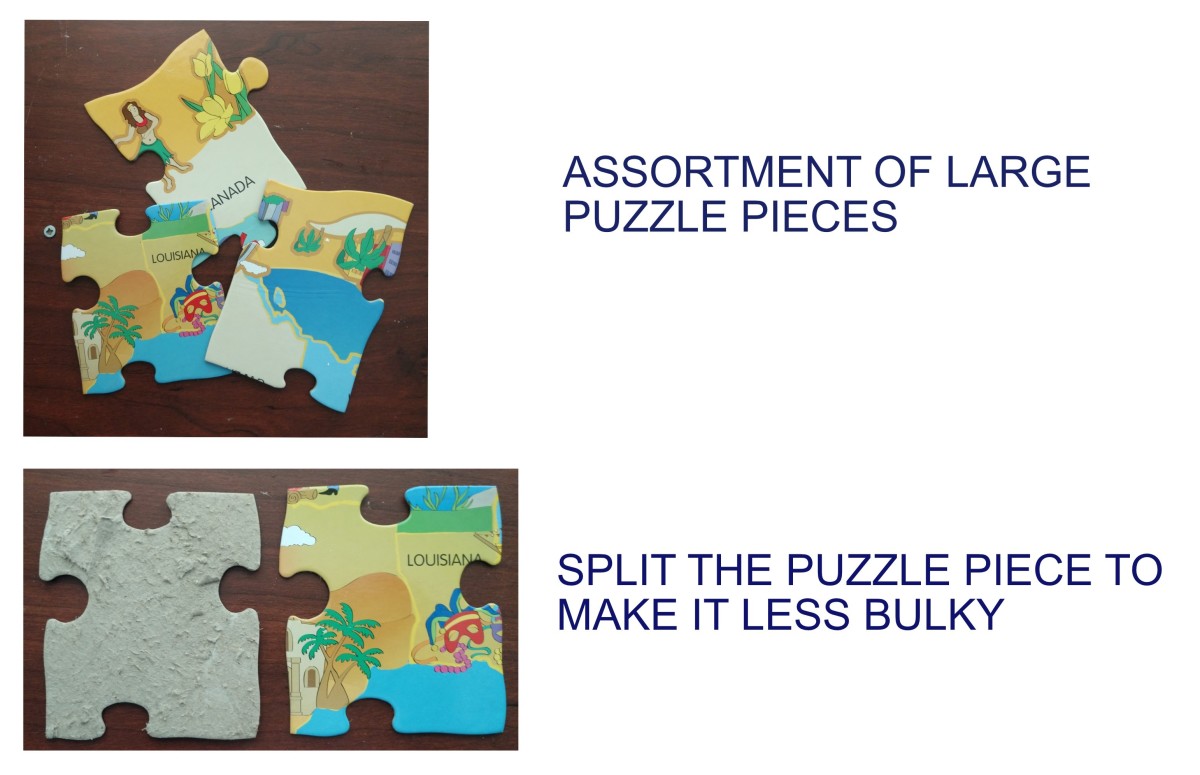 1. Split the puzzle piece.