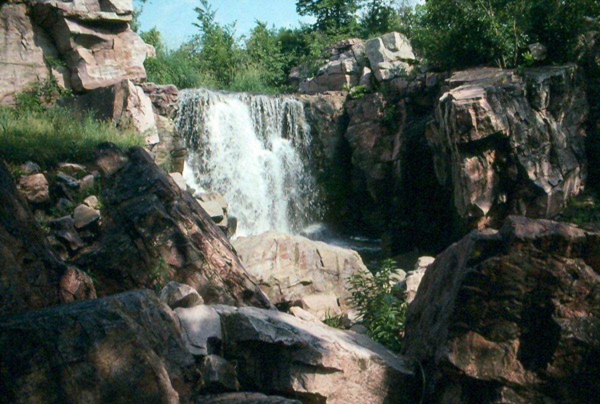 Minnewassa Falls, Pipestone National Monument, Minnesota.