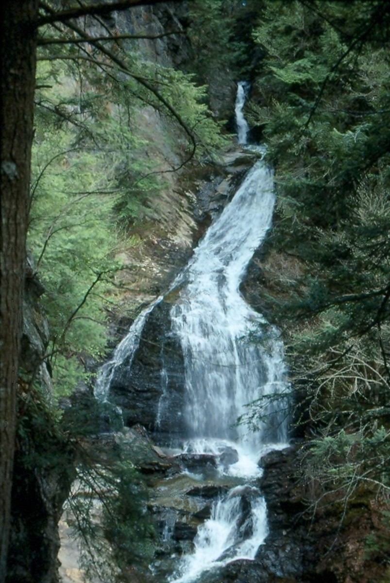 Moss Glen Falls, Stowe, Vermont. 