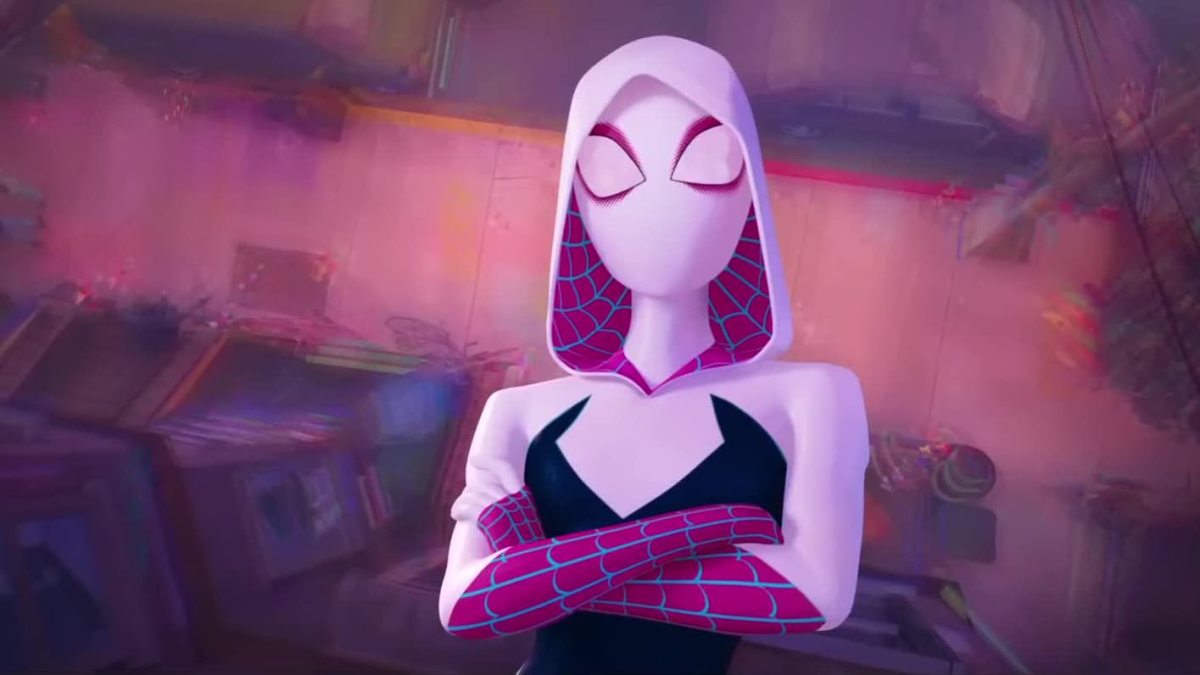 Gwen Stacy as Spider-Gwen in Into the Spider-Verse. Voiced by Hailee Steinfeld