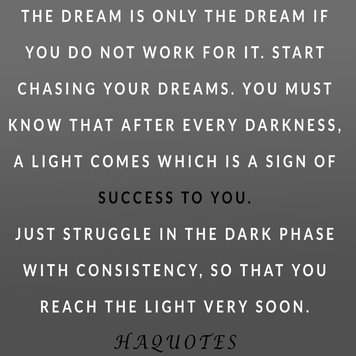 Dream Quote | Success Quote | Inspiring Quote by Hamza Ashraf