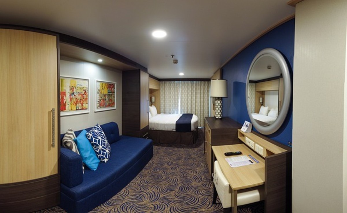 The cabins on cruise ships can be very cozy. 