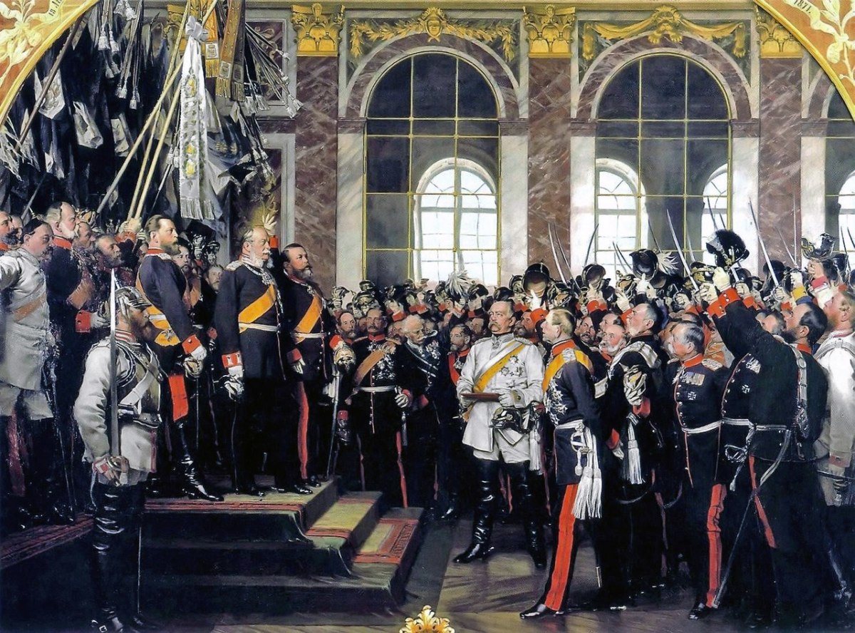 The proclamation of the German Empire by  Anton von Werner
