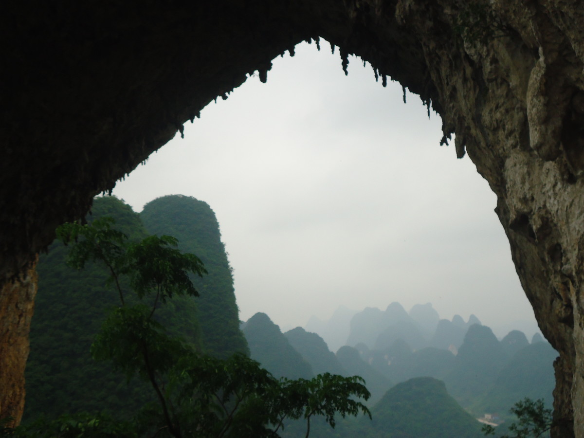 Views of the Yangshuo landscape from Moon Hill