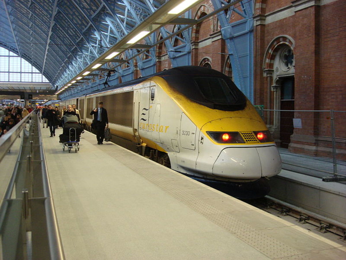 Eurostar train at St Pancras.