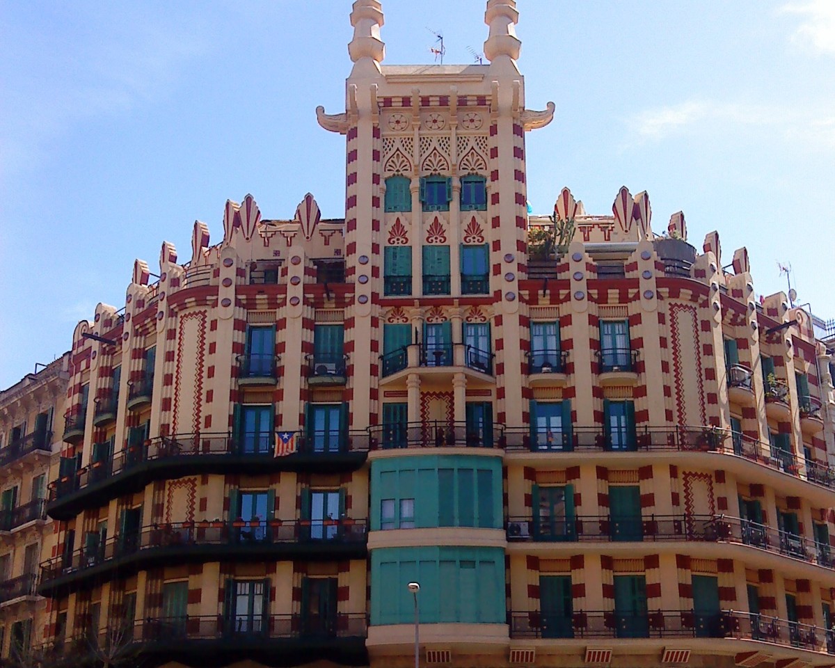 A stunning apartment block in Barcelona.