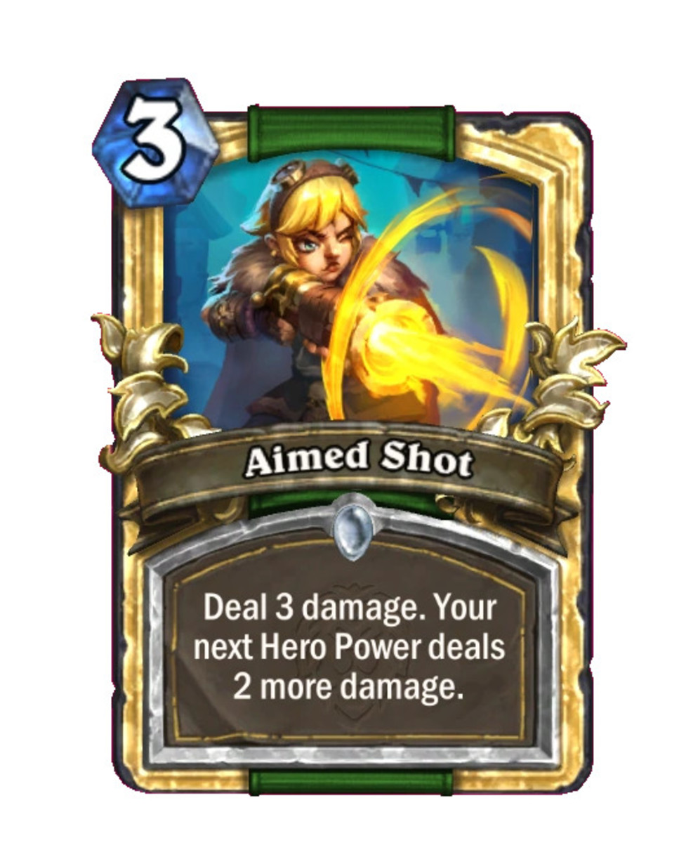 Aimed Shot can allow you to deal seven damage directly for just five mana which you can spread out over two turns!