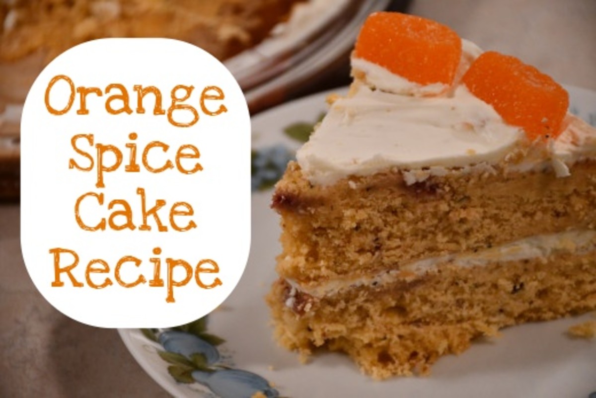 The orange spice cake has spring spices instead of cinnamon, cloves, and allspice. This makes the cake really sweet and decadent.