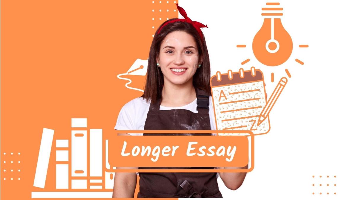 A woman expressing her idea on how to make your essay longer