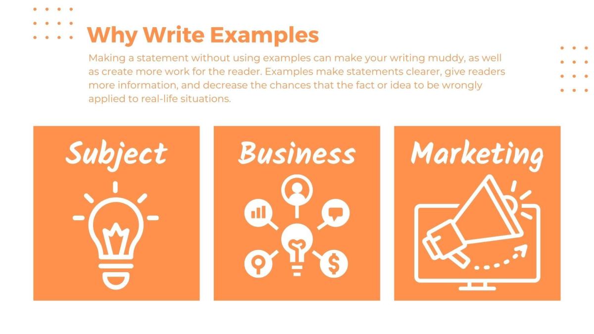 Why are examples important in writing