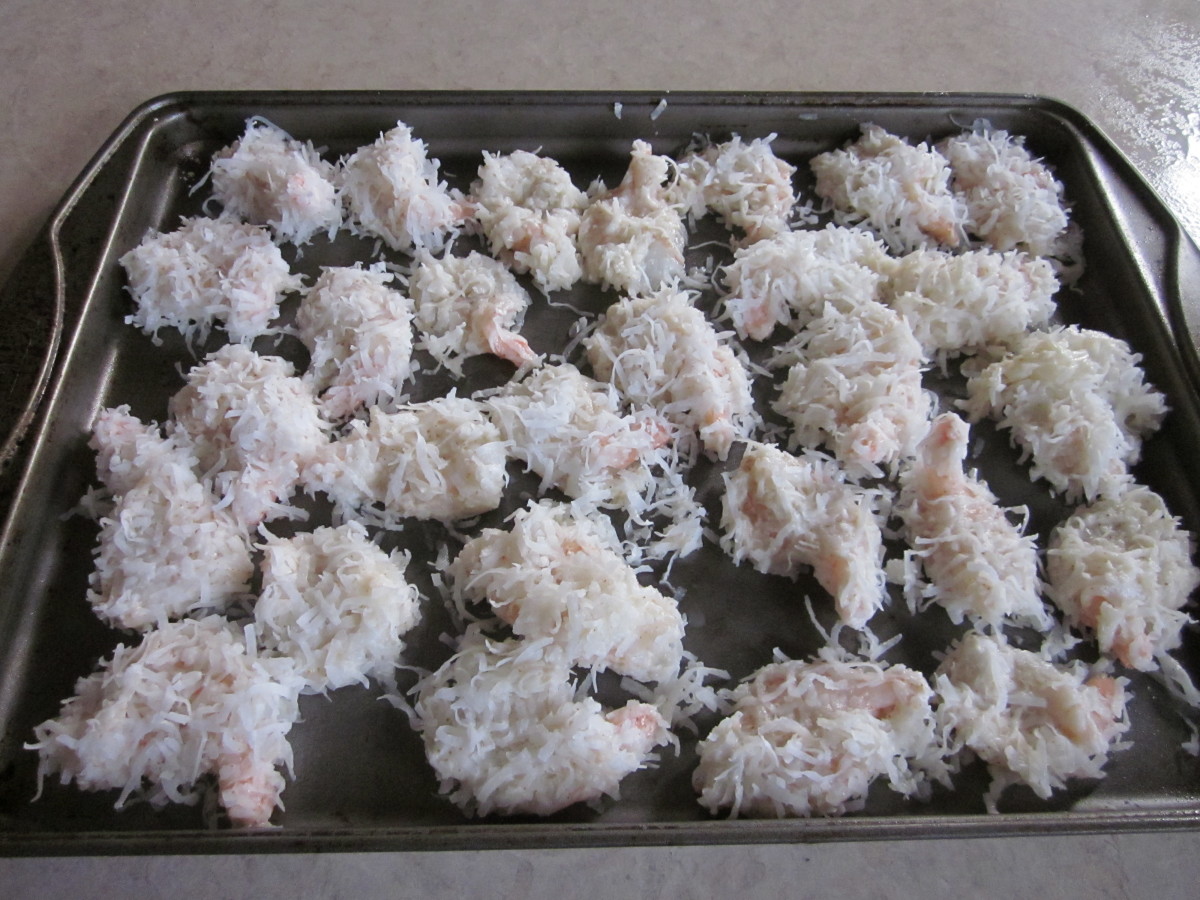 Coconut Shrimp ready to go in the oven!