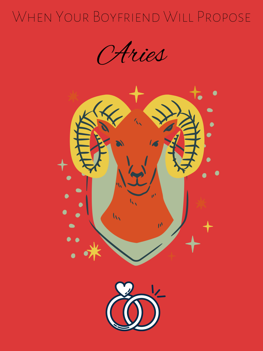 Aries will propose when they feel like it. When the feeling strikes them, they'll do it. Aries does things by instinct. 