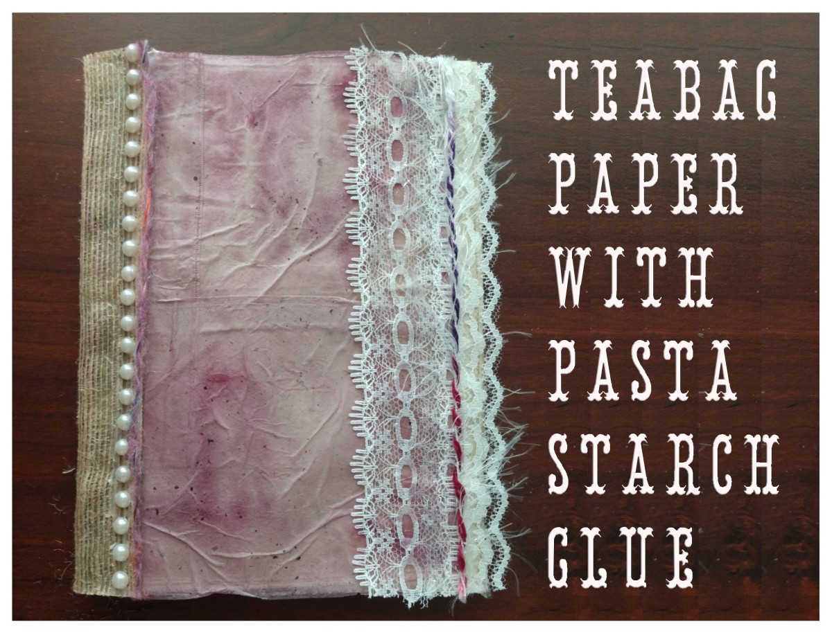 The cover of this book is made from tea bags and pasta starch glue.