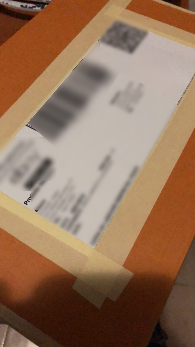 A package containing products ordered online