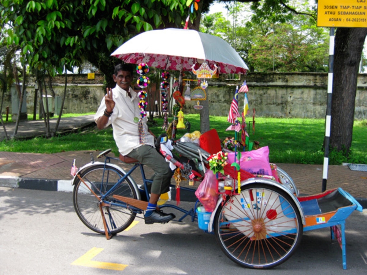 Trishaw drivers in Georgetown are  friendly, athletic and know all the best places to go!