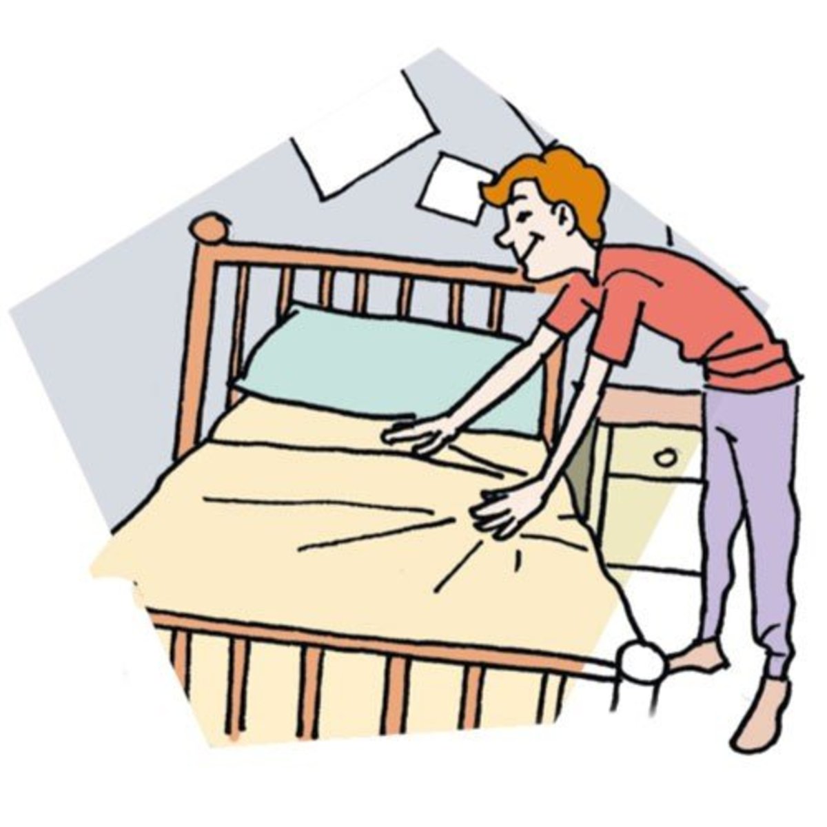 Как убрать постель