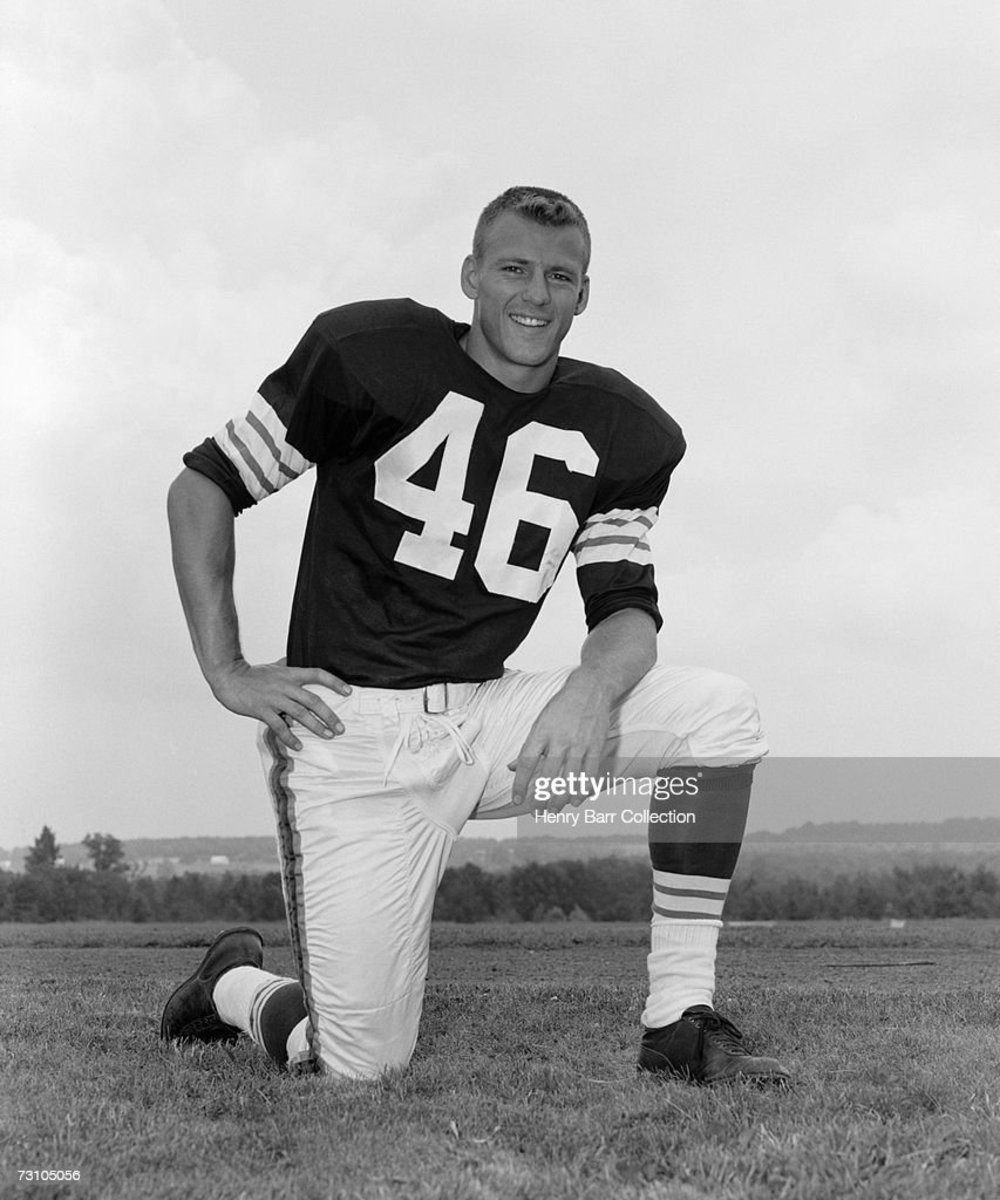 Dick LeBeau poses in his Cleveland Browns uniform.