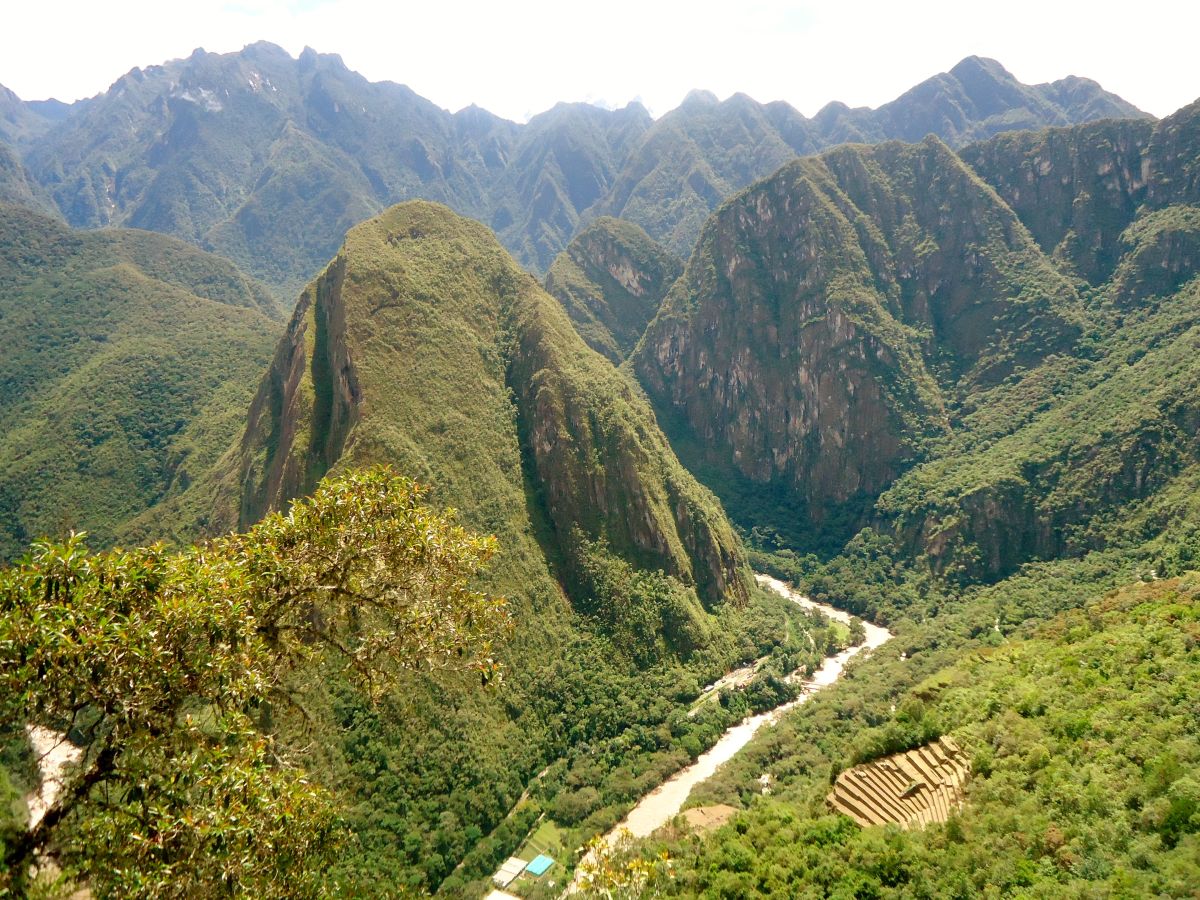 The Sacred Valley. View over the surrounding landscape, thick with jungle