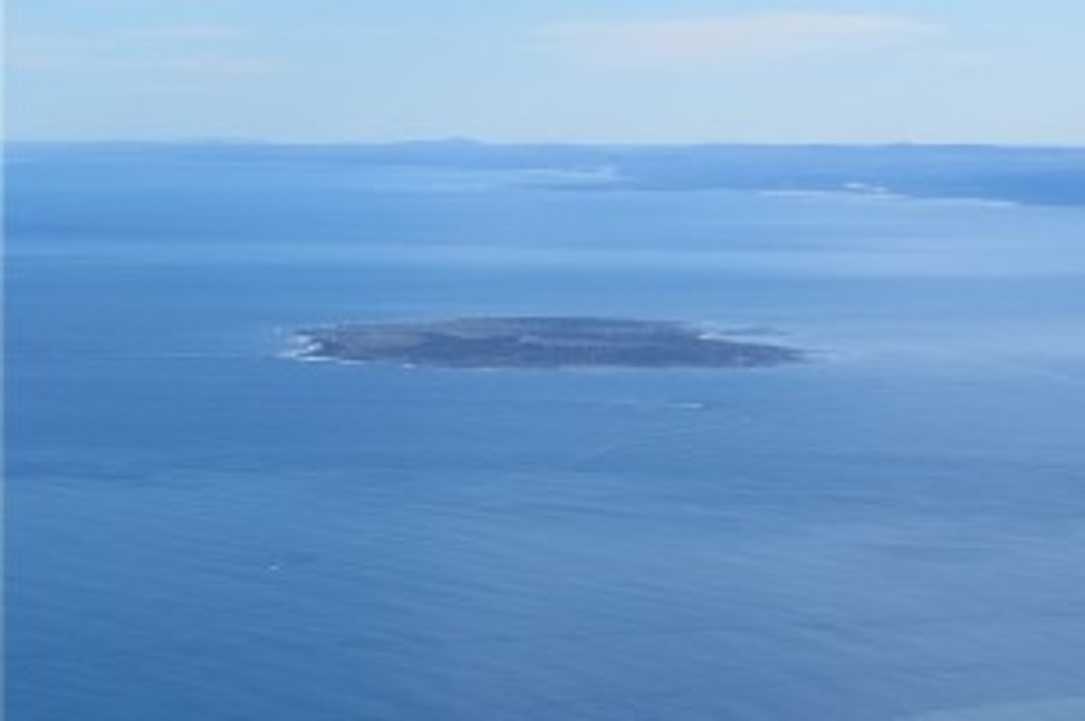 Robben Island as viewed from Table Mountain