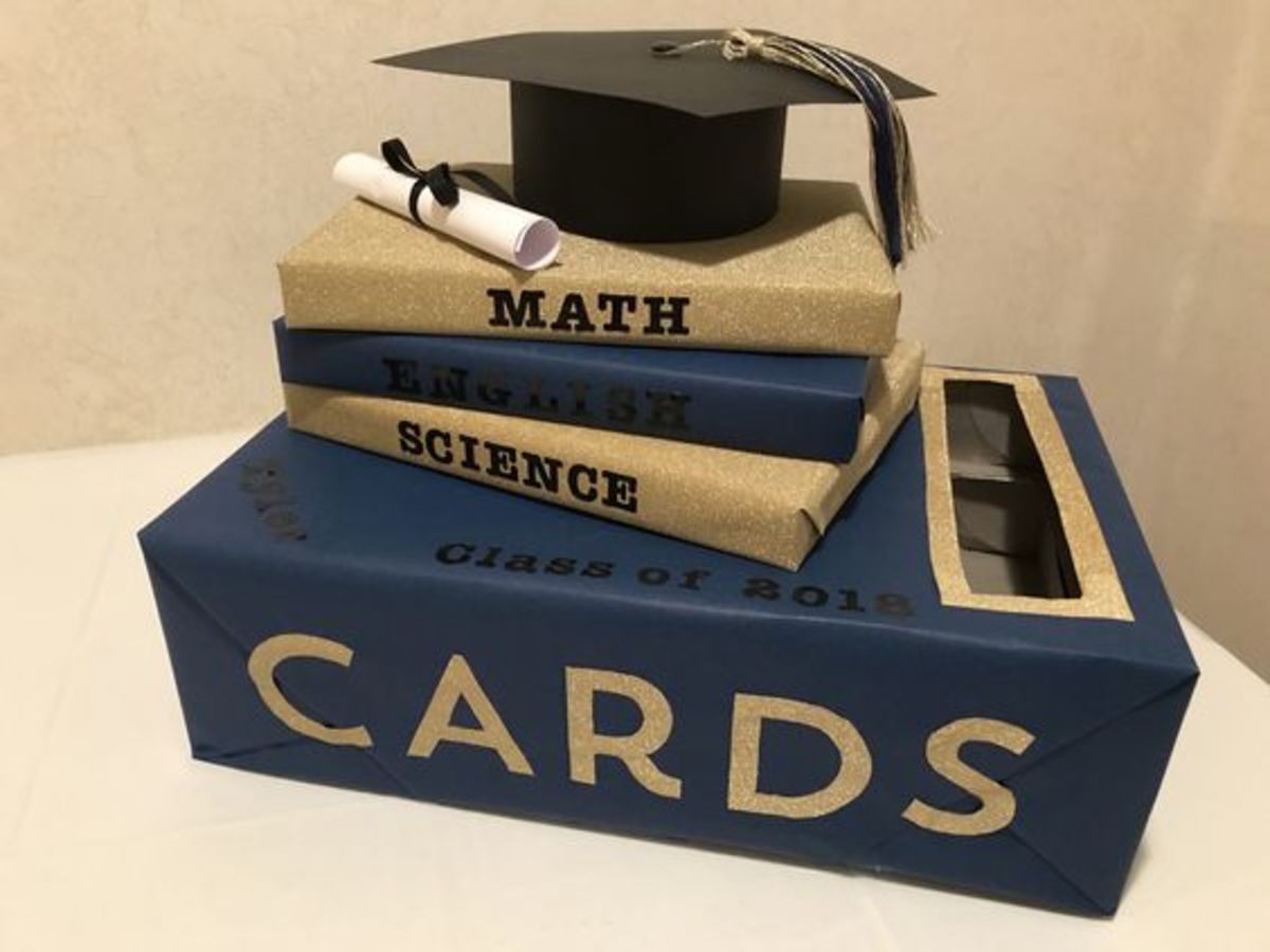 High school graduation party card box