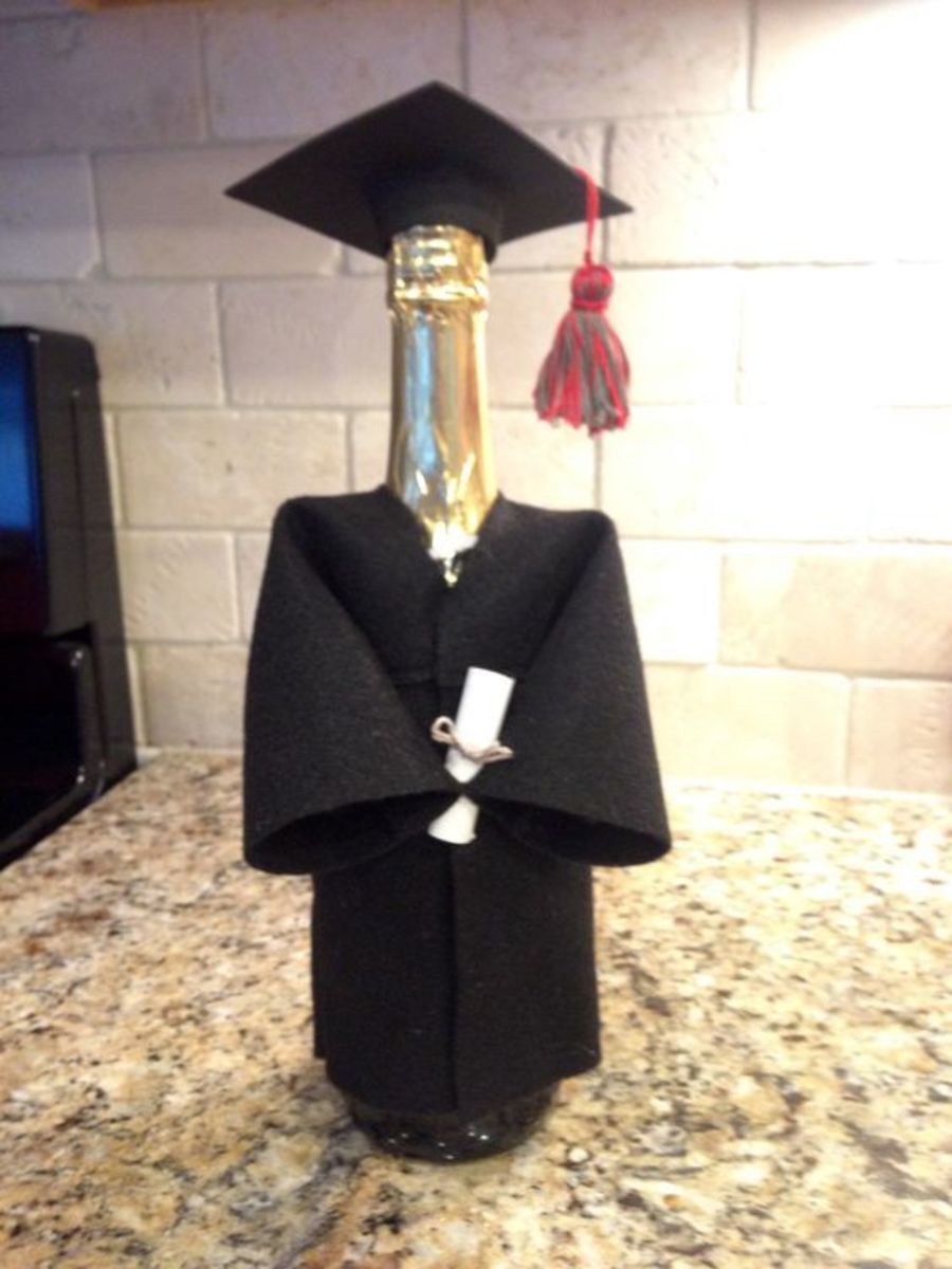 Cap and gown bottle