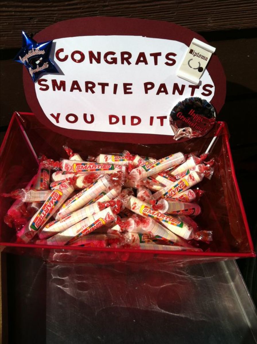 "Smartie pants" candy display