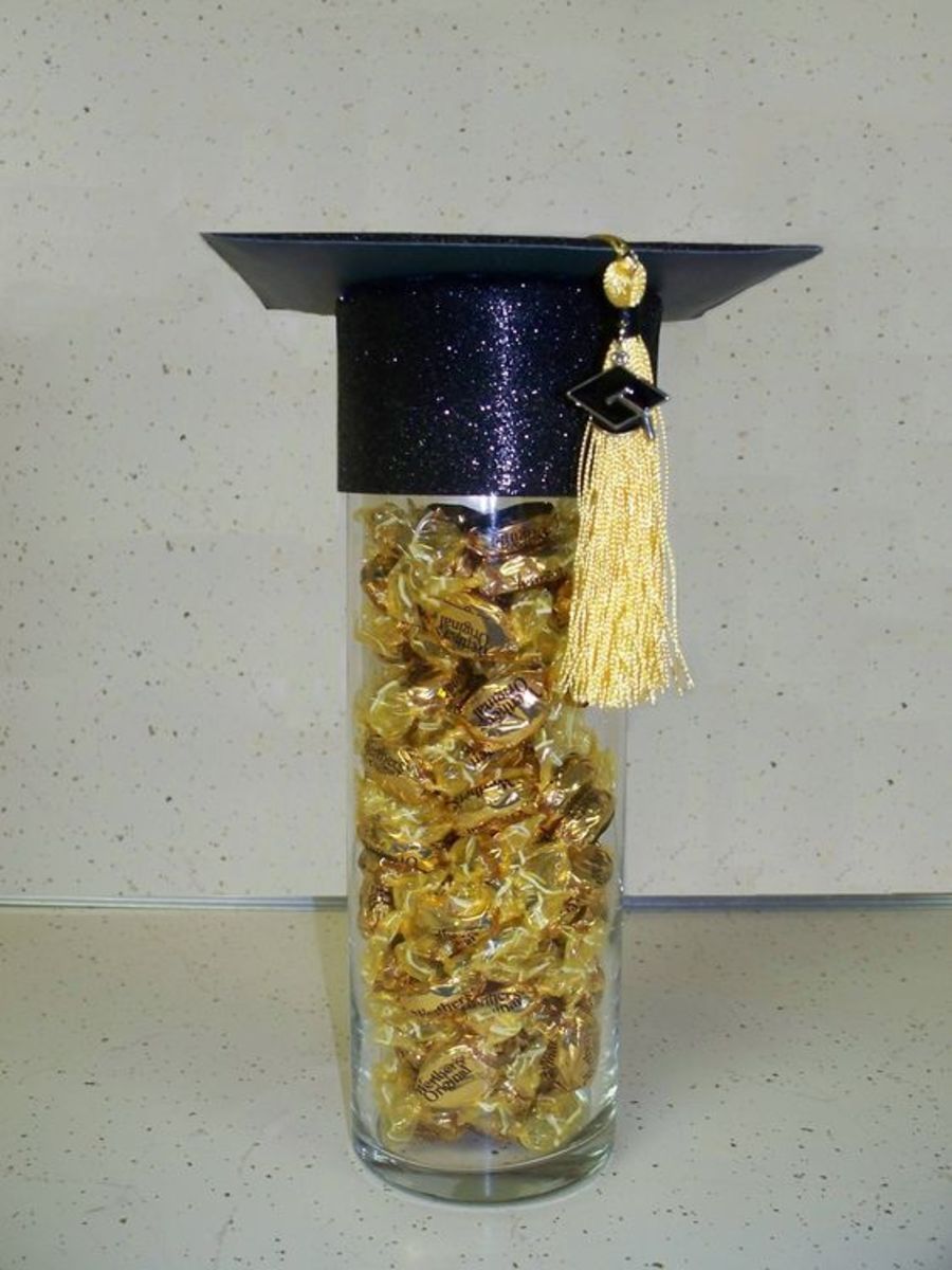 Candies with a graduation cap top