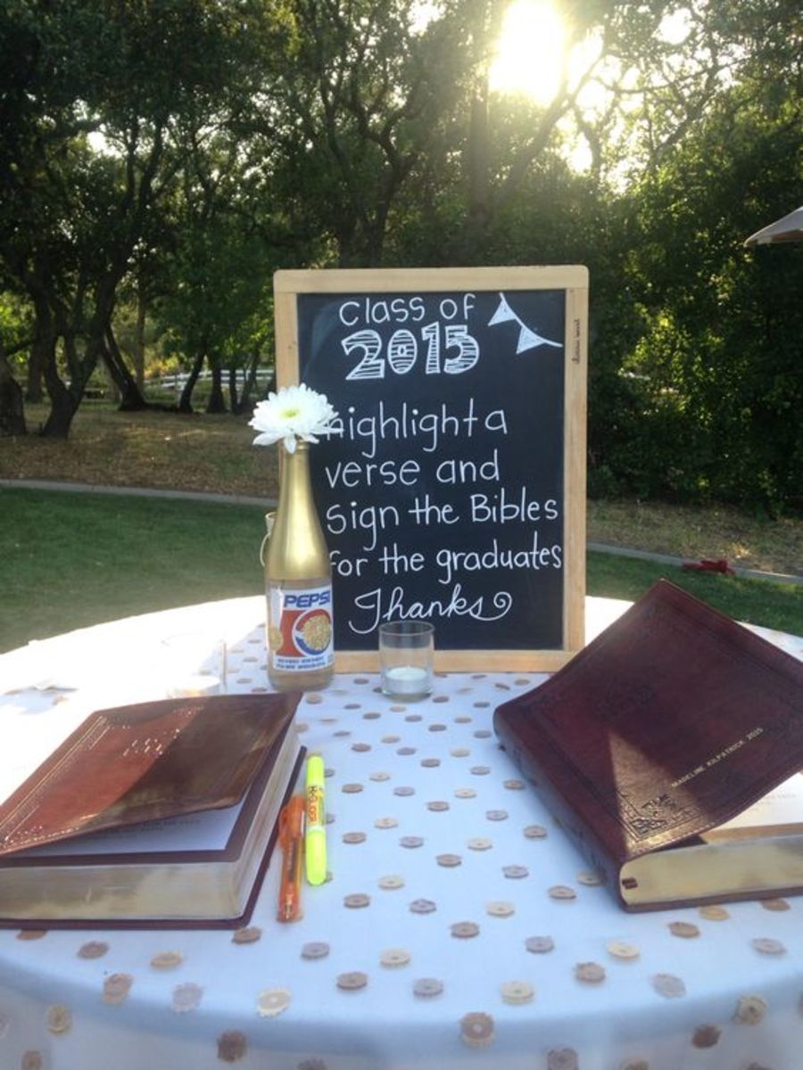 Bible verse graduation party idea