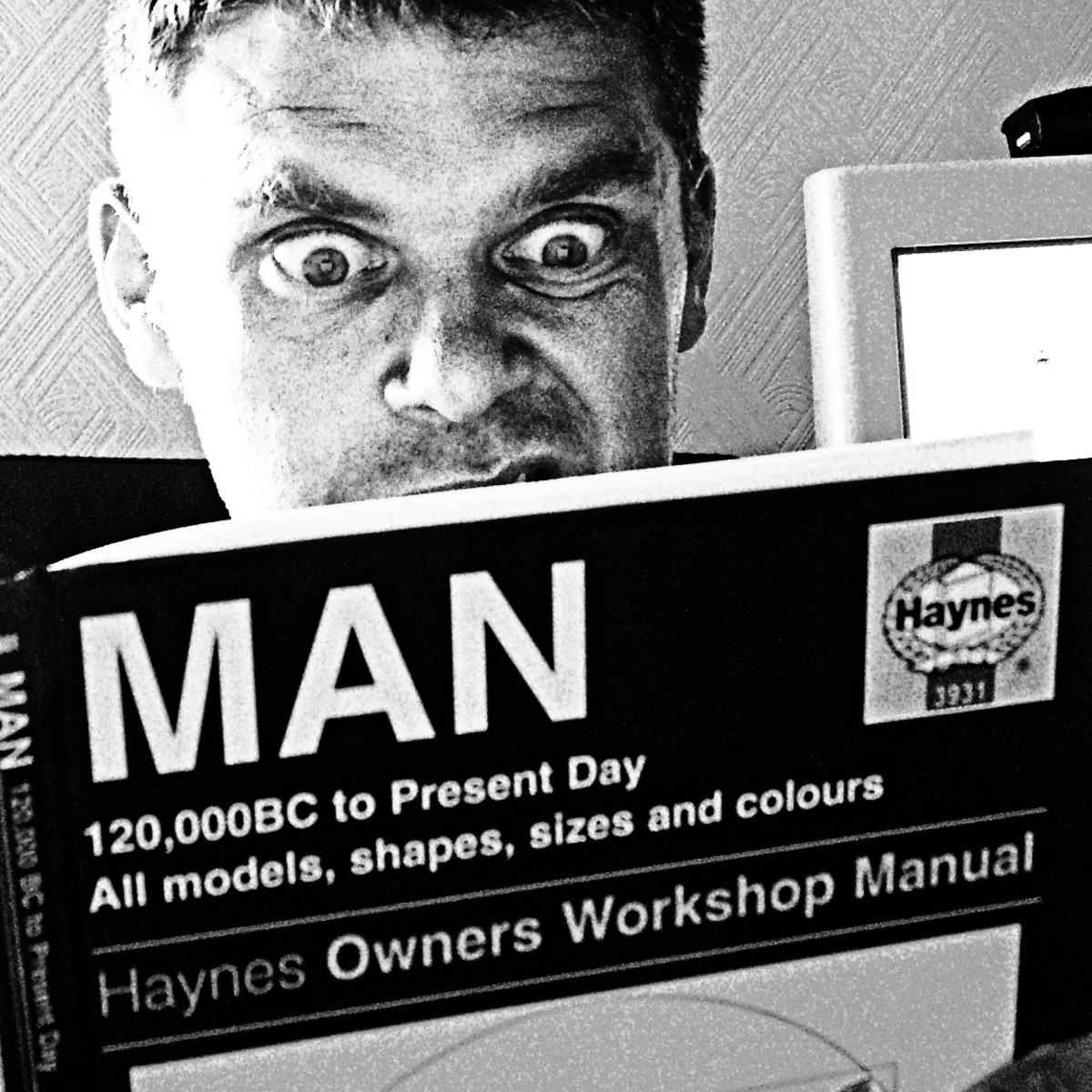 Man needs a manual.