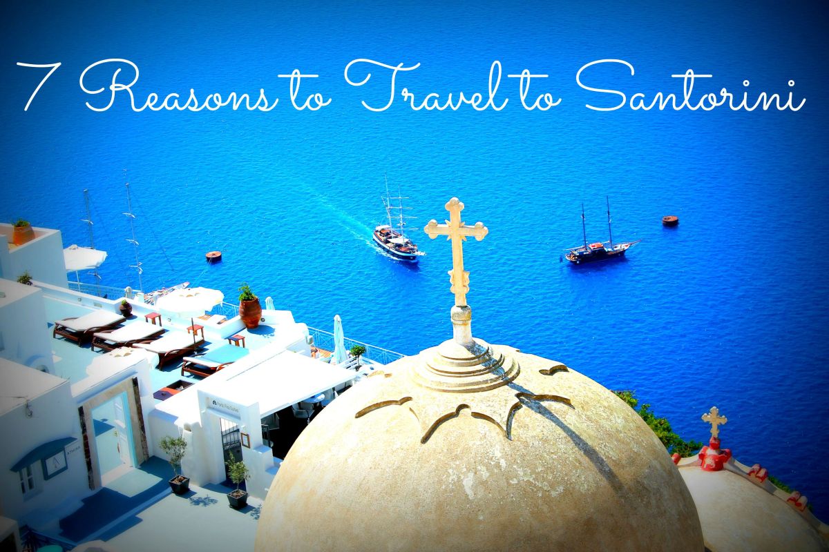 Santorini is a Greek island in the Aegean Sea.