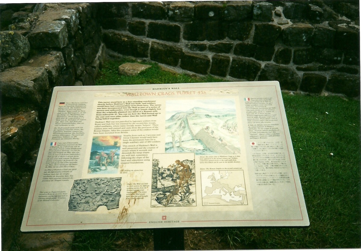Information  at the remnants of Hadrians  Wall