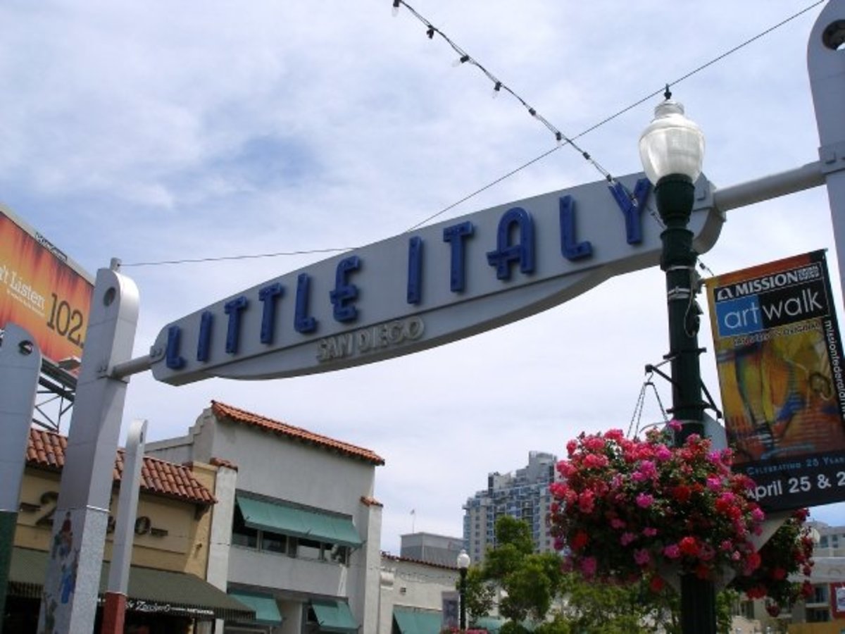Little Italy sign gateway to the neighborhood
