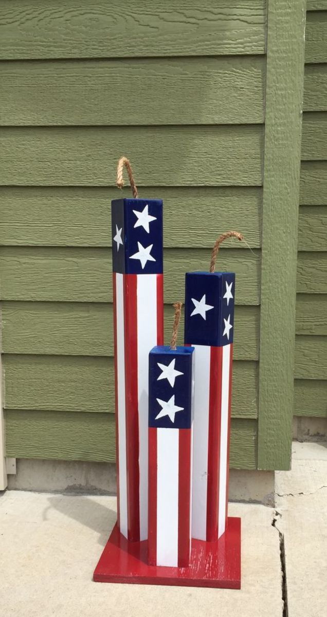 American flag firecrackers