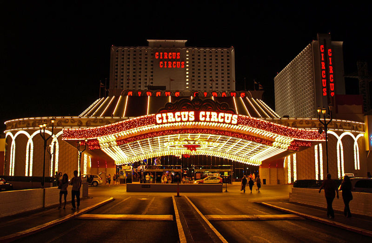 Circus Circus hotel at night, Las Vegas strip
