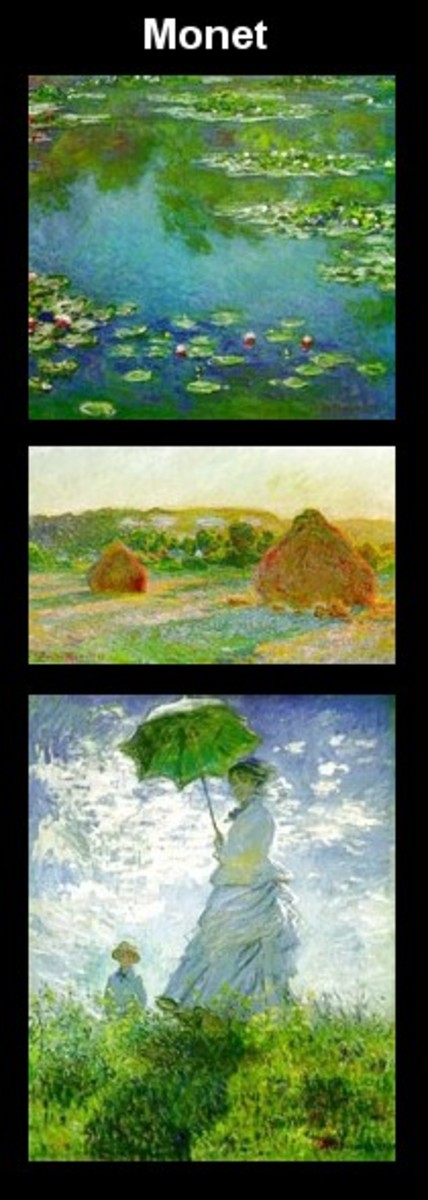 Artwork by Claude Monet, a famous impressionistic painter.