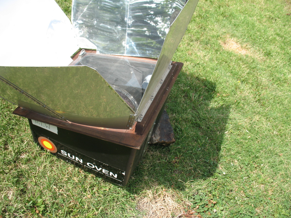 Solar Cooker's Shadow Used for Alignment