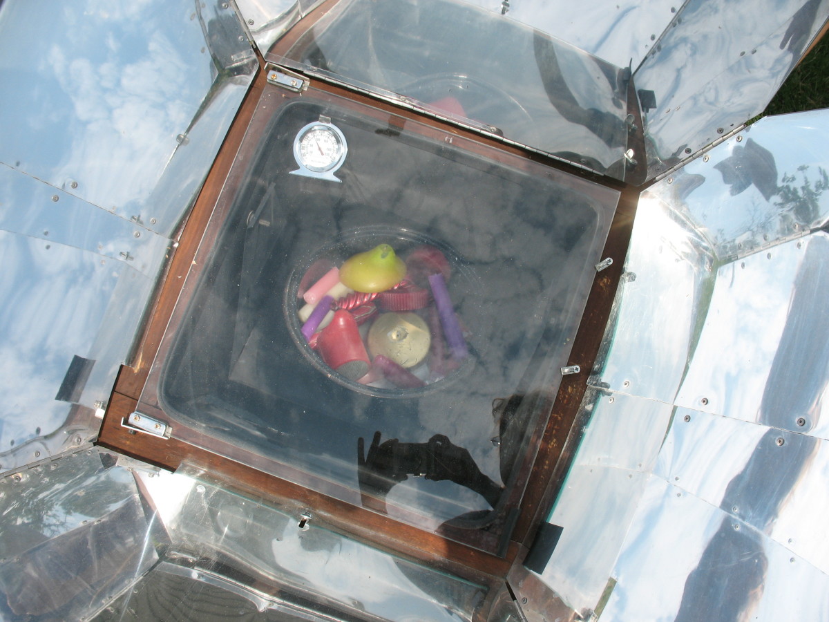 Pot with Candles in Solar Cooker