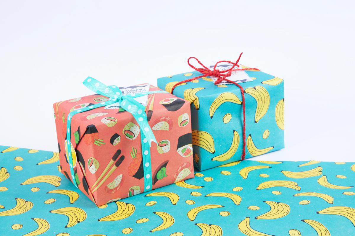 Elevate your white elephant gift with some witty wrapping paper.