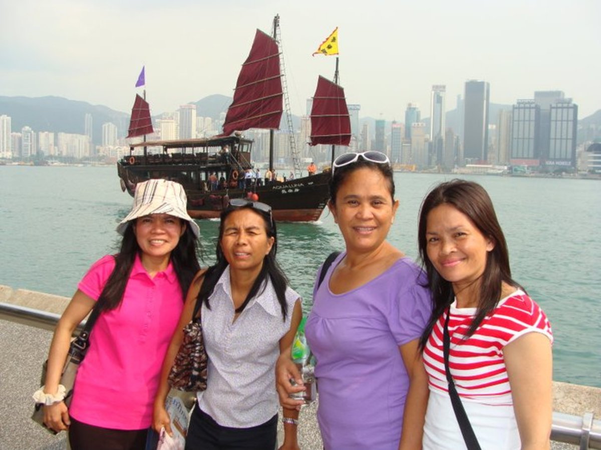 A pose at Hongkong Port on my travel  with some friends. 