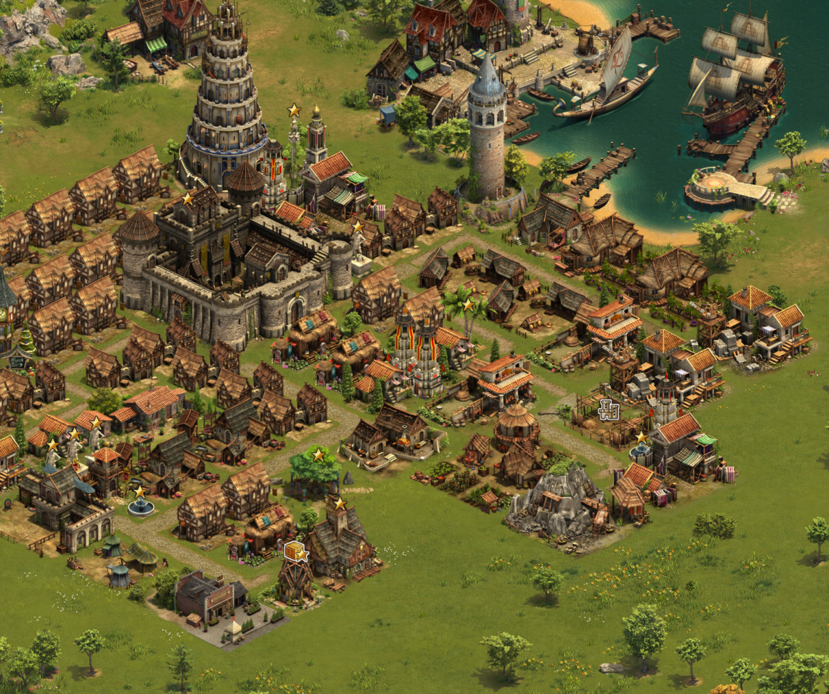 An early city in the Forge of Empires game (screenshot)