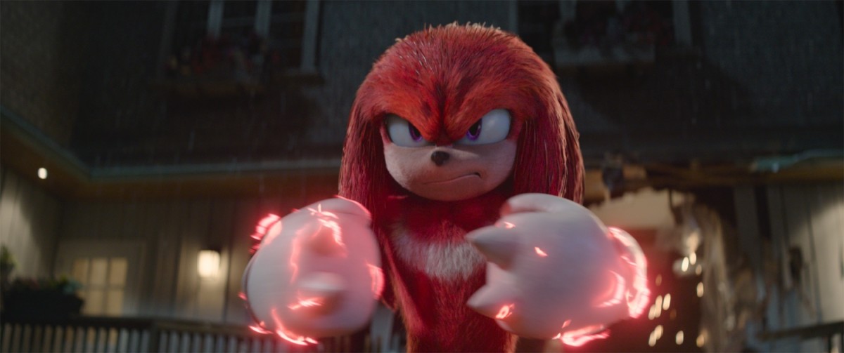 Knuckles (voiced by Idris Elba) is determined to put a stop to Sonic once and for all in "Sonic the Hedgehog 2."
