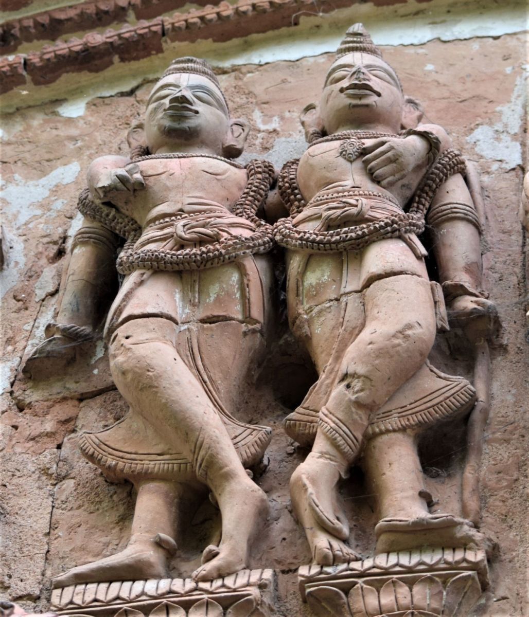 Gaur-Nitai in terracotta; Ratneshwar temple, Bhattabati, district Murshidabad