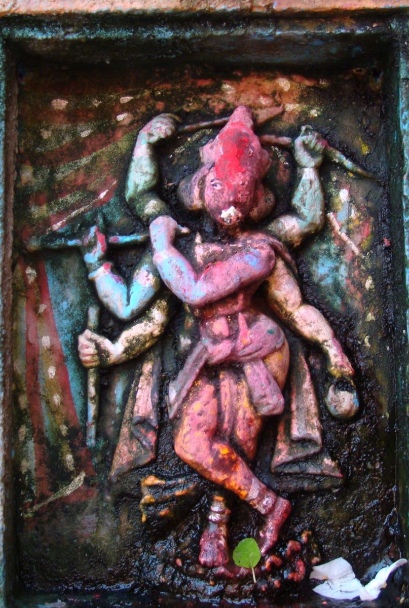 Shadabhuja Gauranga in stucco : Ekteshwar temple, Bankura