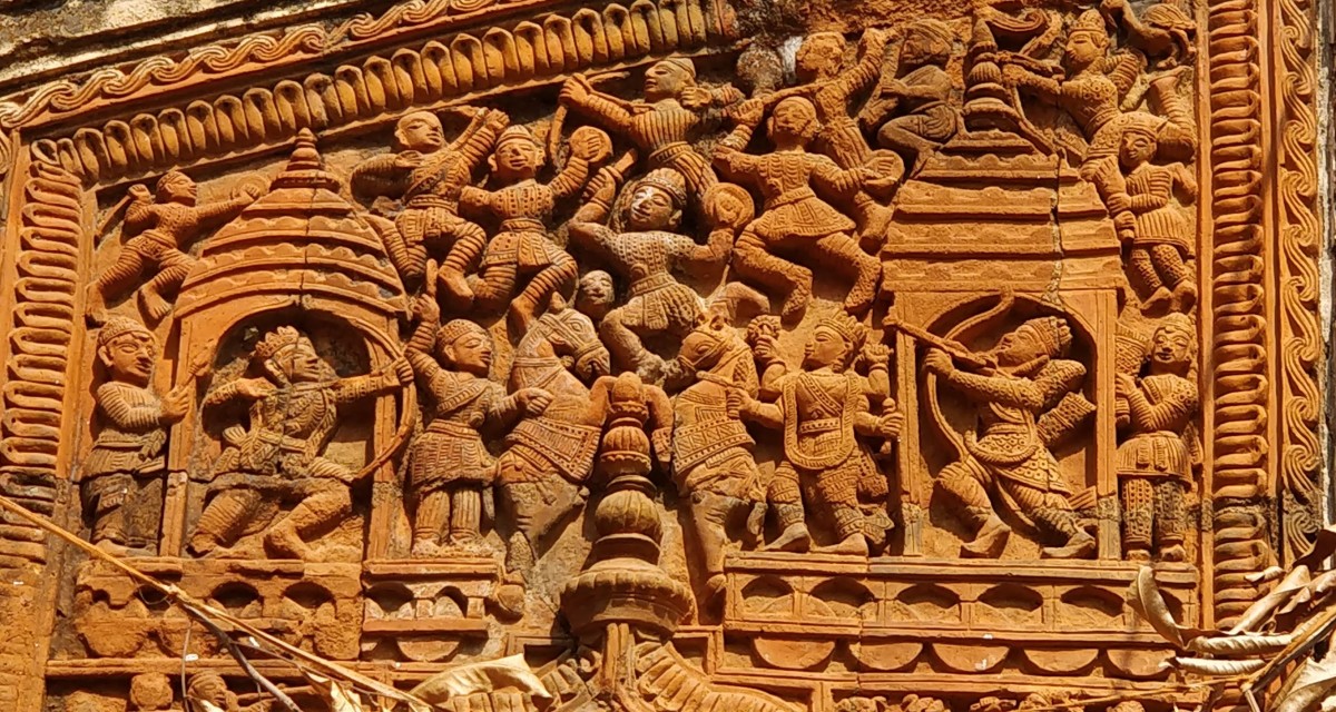Battle of Mahabharata; terracotta; Jaipur, Bankura