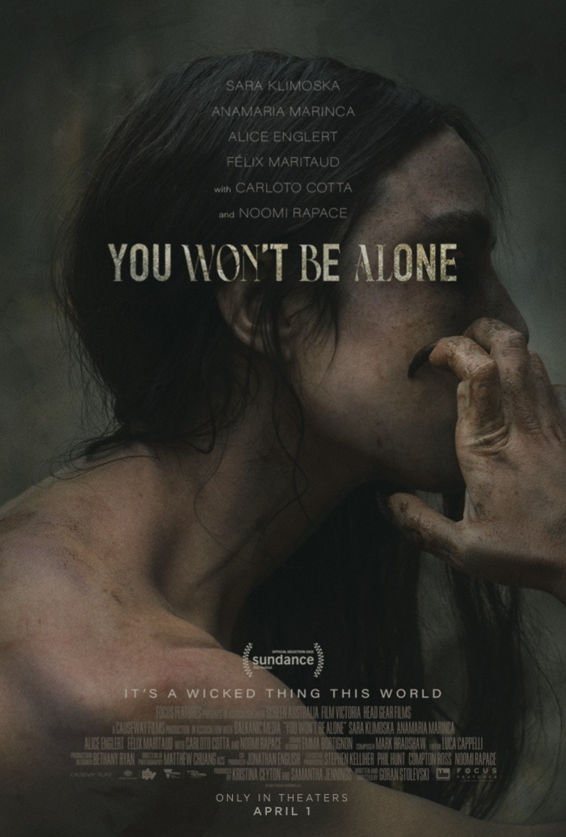 The official theatrical one-sheet for "You Won't Be Alone."