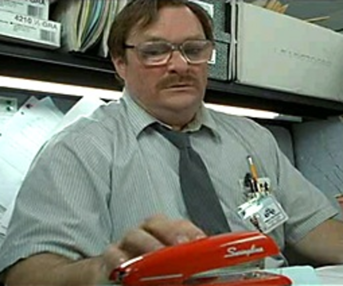 Seriously, don't take his stapler