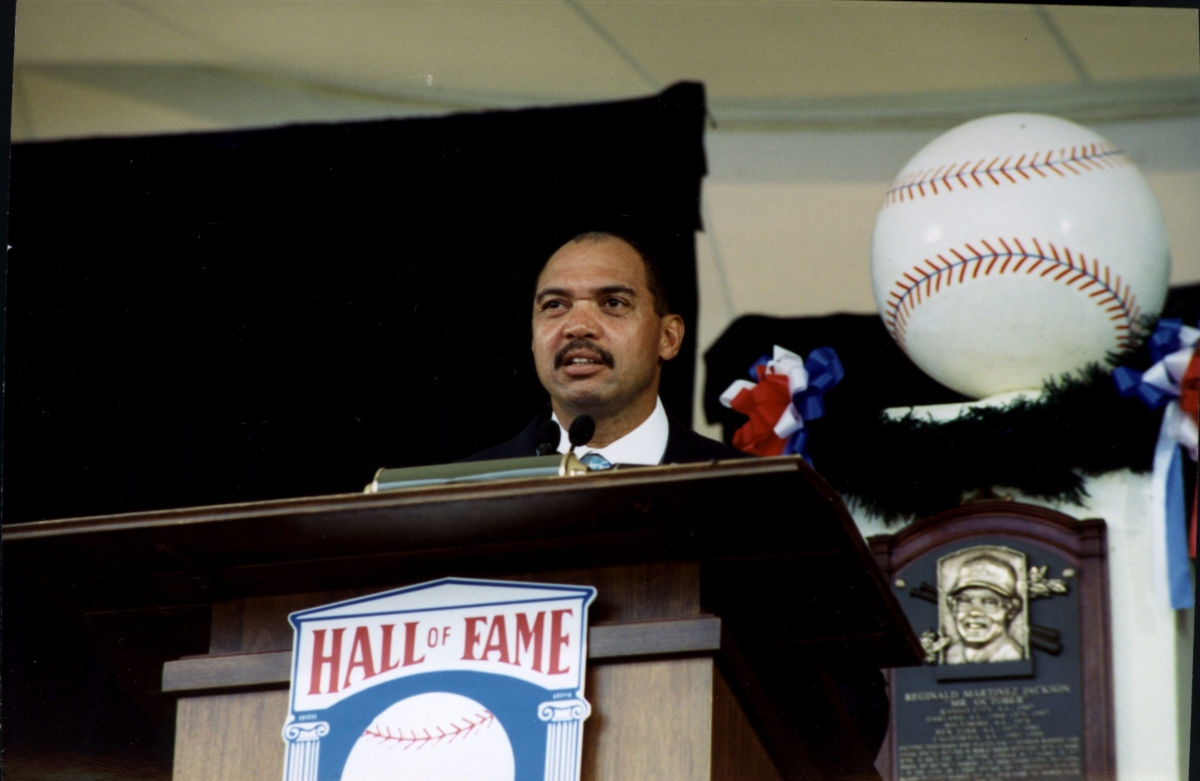 Reggie being inducted in 1993. 
